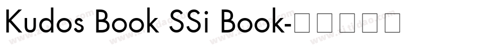 Kudos Book SSi Book字体转换